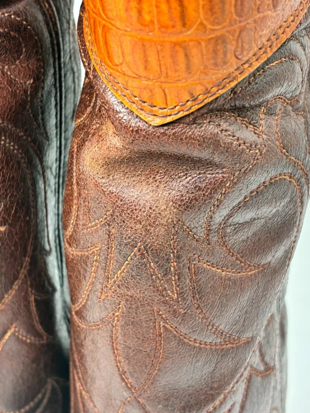 Vintage ACME 2334 Western Cowboy Boots Brown Leather Balance Youth Sz 3.5 D, VGC
